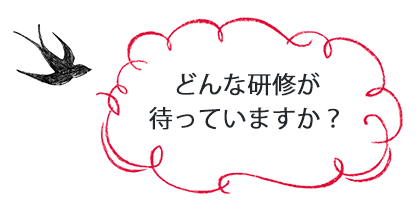 どんな研修が待っていますか?