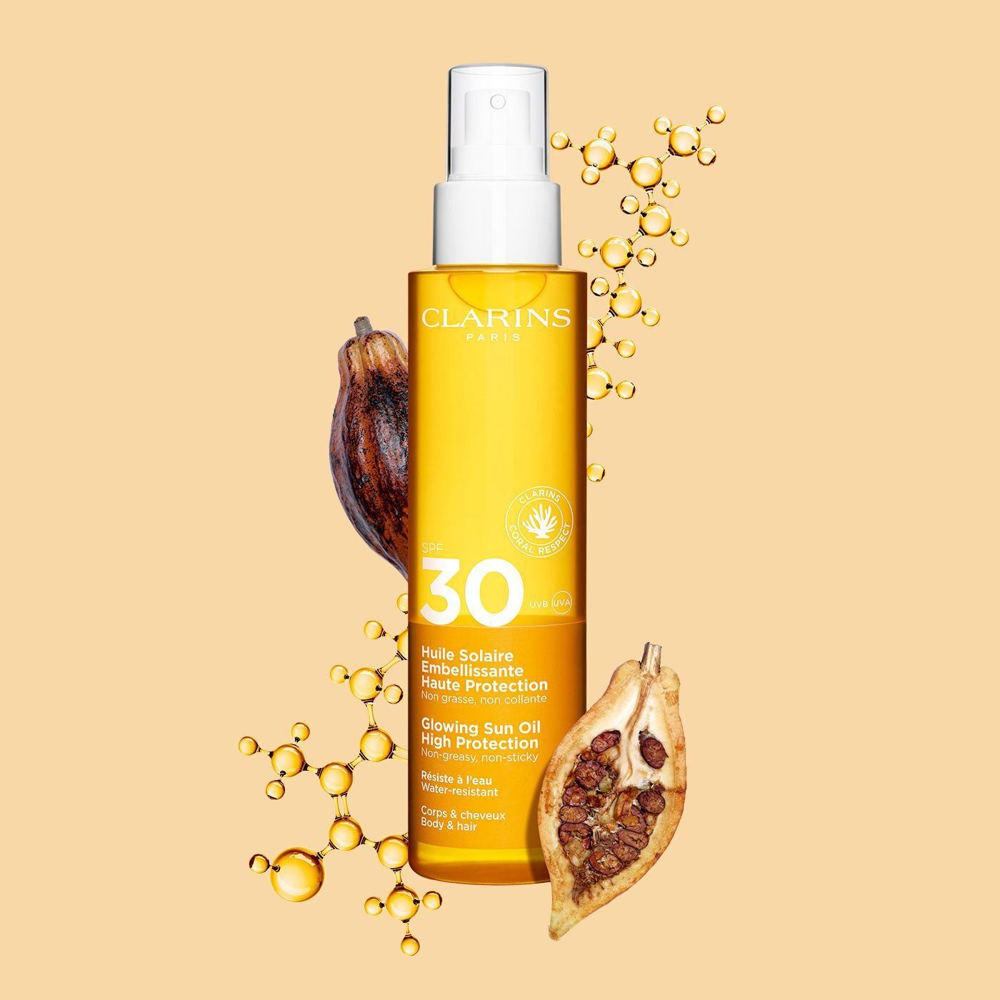 【通販激安】 オイル サン グロウイング ハイ 公式 CLARINS® | プロテクション 日焼け止め