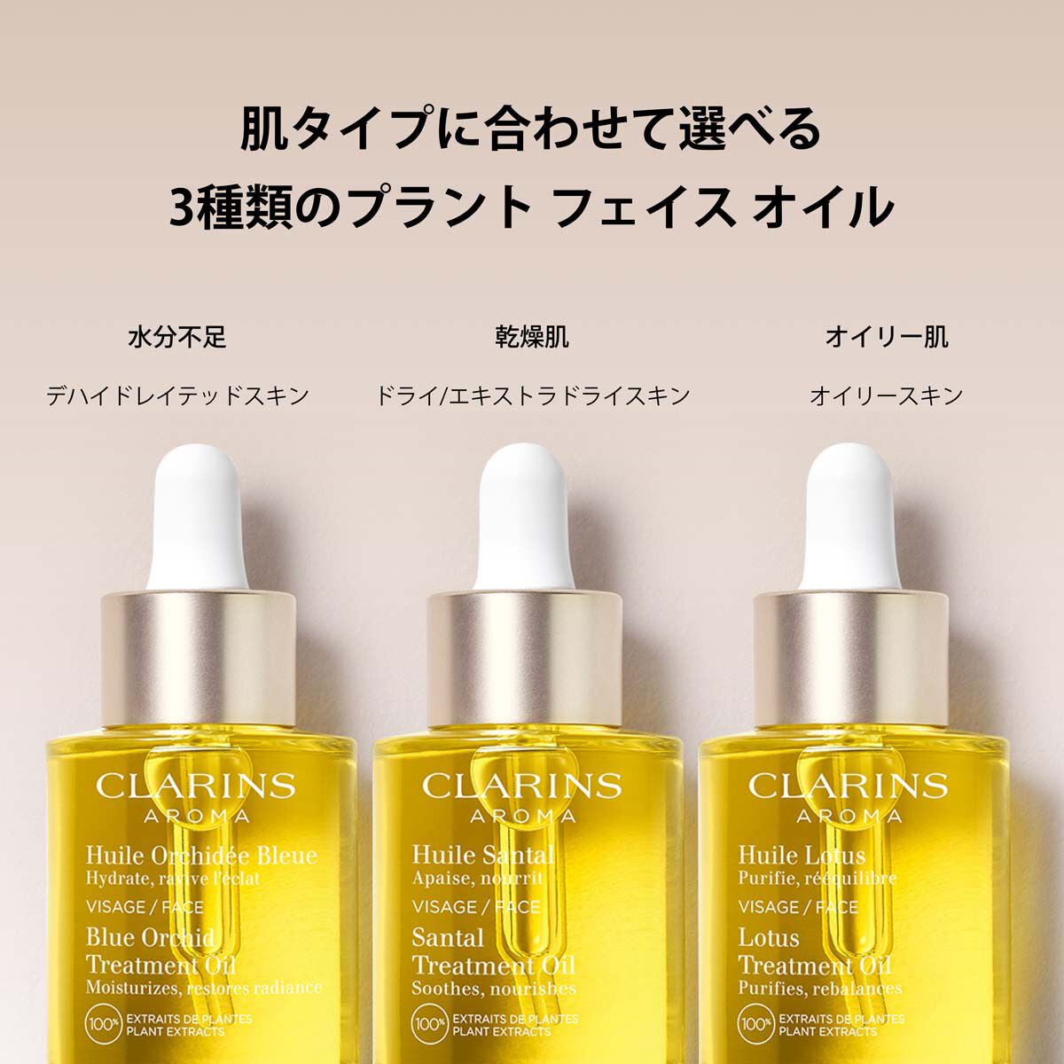 プラント フェイス オイル ドライ/エキストラドライスキン | CLARINS