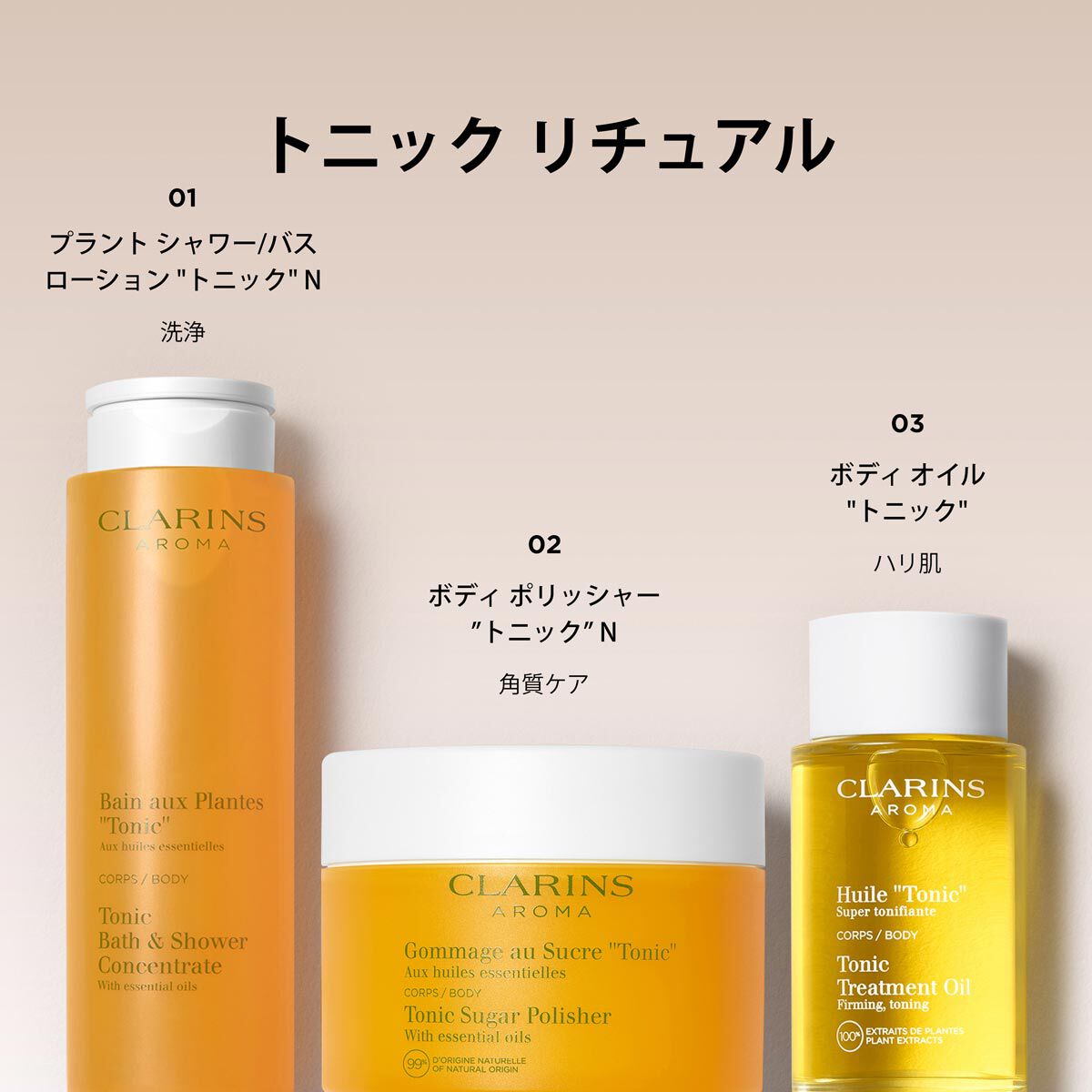 CLARINSプラント シャワー/バス ローション トニックN 詰替　おまけ付 プラント シャワー/バス ローション ”トニック” N | CLARINS® 公式通販