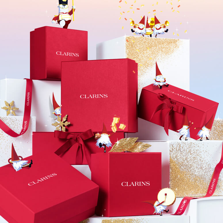 Clarins wrapping boxes