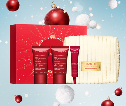 【3個セット】クラランス スプリングコレクション 人気アイテムを厳選。ホリデーを華やかに彩るポーチ付きキットが