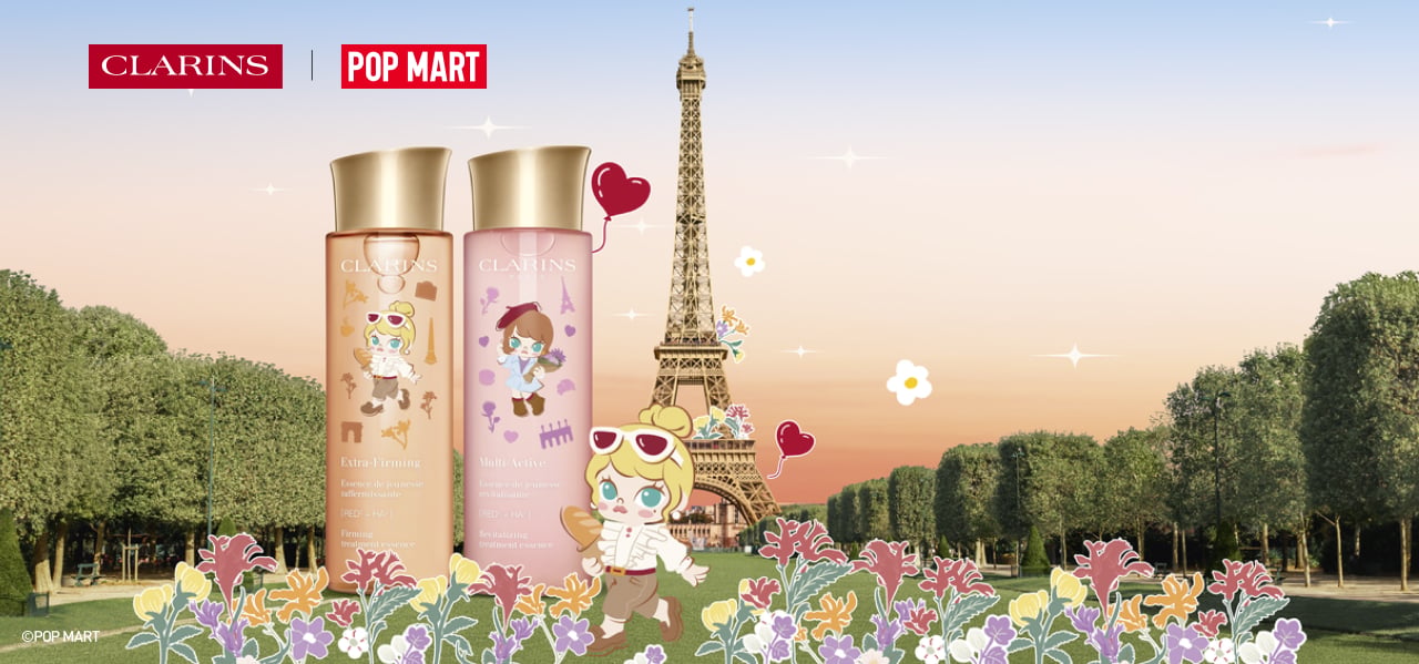 クラランス&times;POP MART 限定コラボ モリーと巡る、パリの瞬き